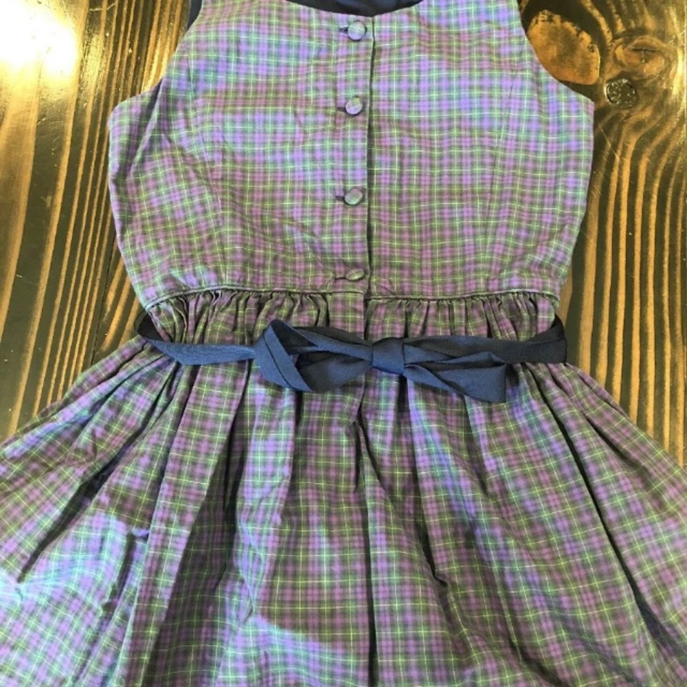 Polo Ralph Lauren Tartan Plaid Dress Sz 14 - Picture 7 of 8